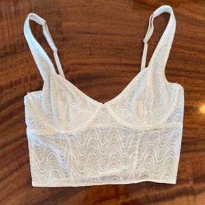 White underwire corset top